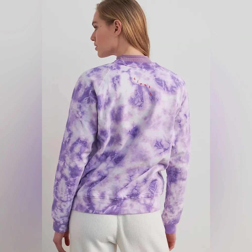 Brand New Claire V Poppy Tie Dye XL Crew Neck Sweater purple SO SOFT ๐ - Picture 13 of 13